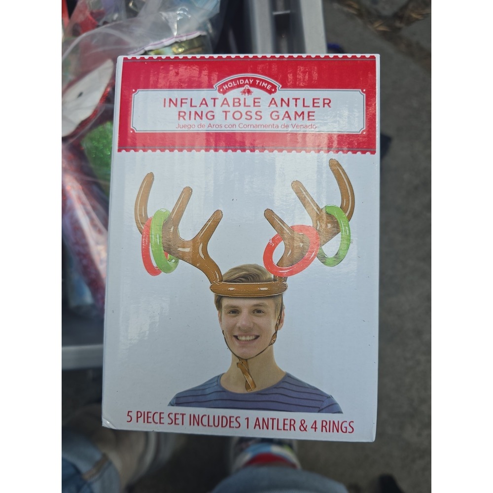 Inflatable Antler Ring Toss Game New in Box Holiday Drinking Bachelor Game
